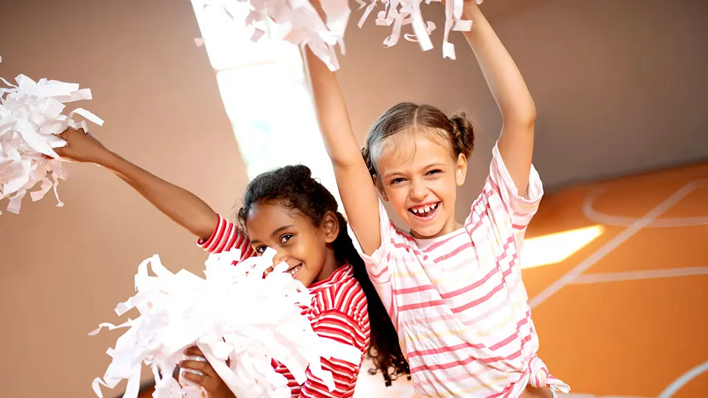 Cheerleading at Camp Weequahic in Pennsylvania