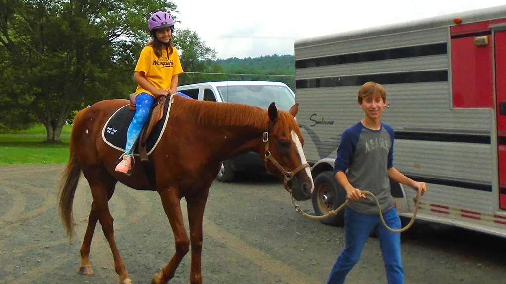 Horseback riding program at Camp Weequahic
