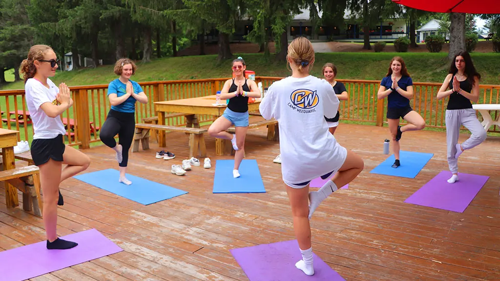 Yoga at summer camp