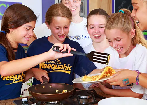 Cooking program at Camp Weequahic