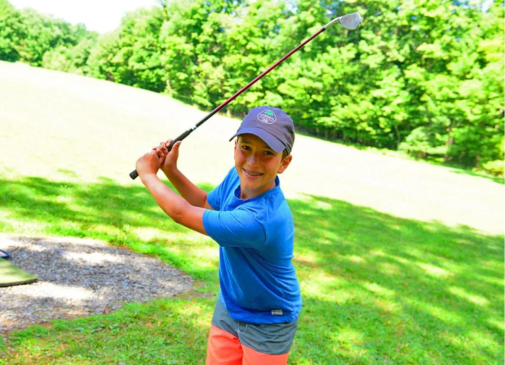 Golf program at sleepaway camp